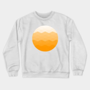 Orange Sunshine Zigzag Abstract Vector Circle Crewneck Sweatshirt